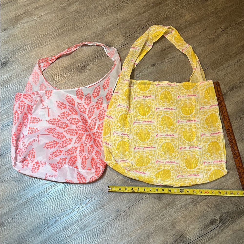 Free People Shell Large Eco Reusable Totes Shoulder Hobo Bags Boho FP Movement 2 - Picture 2 of 4